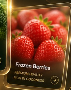 Frozen strawberries and berries